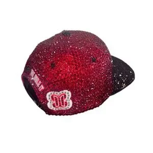 Nikki Bella Stay Fearless Full Dark Siam Red & Black Rhinestone Bling WWE Hat Nikki Bella Stay Fearless Full Dark Siam Red & Black  main image 4